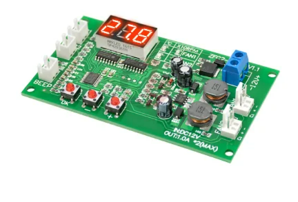 DC 12V 2 CH PWM 디지털 DC 모터 속도 컨트롤러 지사 팬 온도 조절기 온도 제어 스위치 NTC 센서 버저 [OPEN-ZTL45-02]