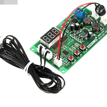 DC 12V 2 CH PWM 디지털 DC 모터 속도 컨트롤러 지사 팬 온도 조절기 온도 제어 스위치 NTC 센서 버저 [OPEN-ZTL45-02]
