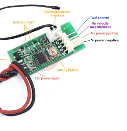 12V PWM DC 모터 온도 속도 컨트롤러 LED 라이트 CPU 팬 속도 조절기 제어 스위치 온도 조절기 4 와이어 센서 [OPEN-ZTL45-01]