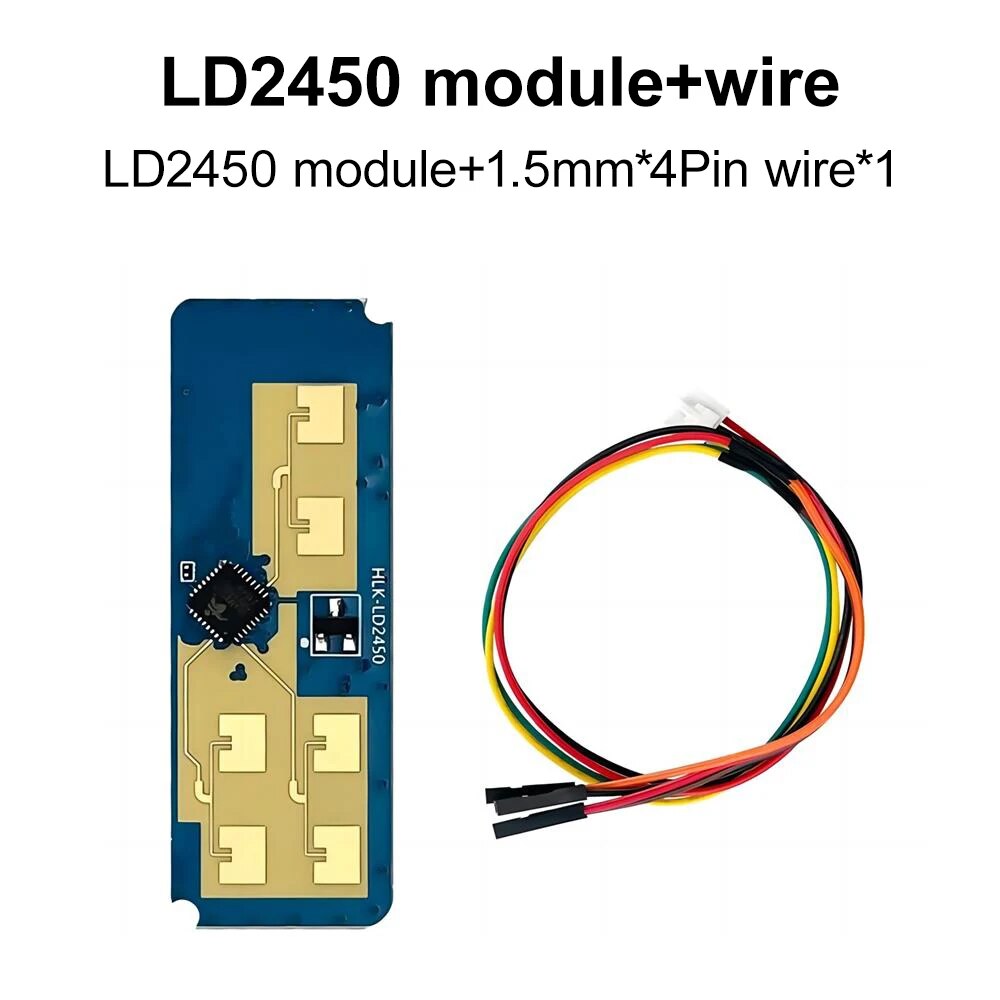 HLK-LD2450 인체 추적 궤적 레이더 센서 모듈 DC5V 24G 1.5mmx4pin 띠선재 [OPEN-ZTY12-02]