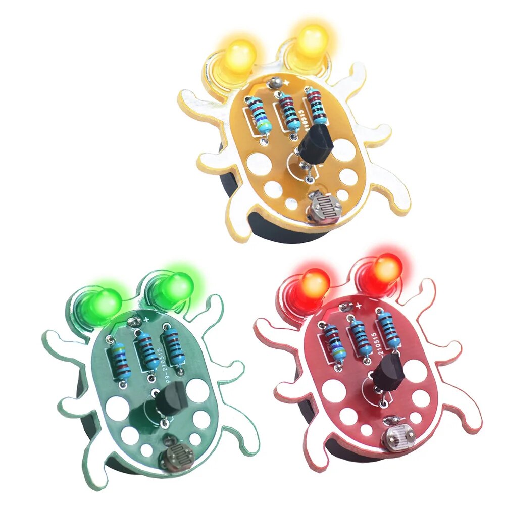 초보자 Weevil Eye 전자 DIY 키트 납땜 배우기 재미있는 수제 선물 학생 실험 부모-자녀 상호 작용 [DIY-295]
