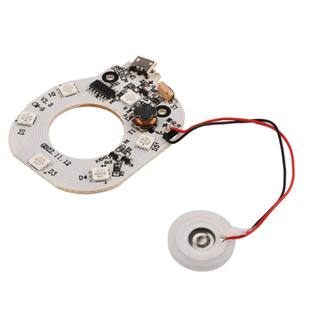 초음파 분무 가습기 모듈 마이크로 USB 분무 플레이트 미스트 분무기 가습기 액세서리 DC5V 목록 1 [OPEN-ZTE19-01]