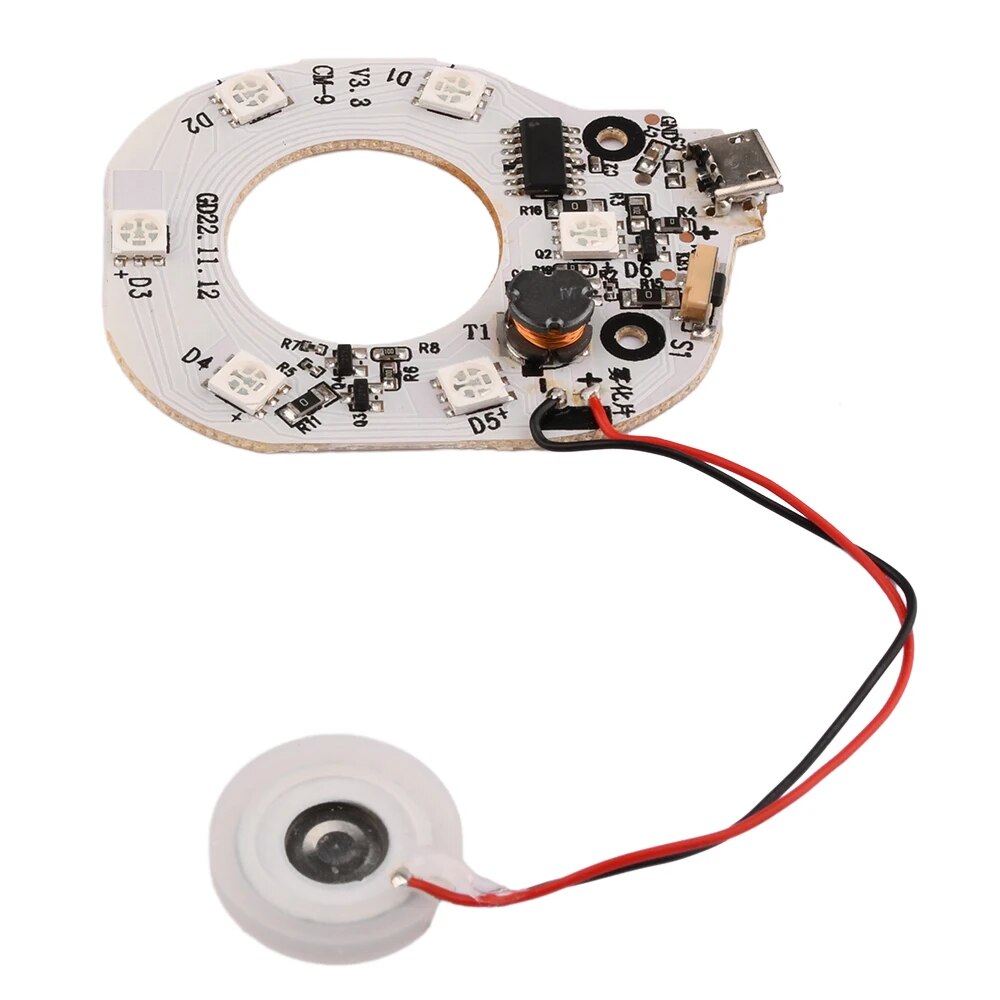 초음파 분무 가습기 모듈 마이크로 USB 분무 플레이트 미스트 분무기 가습기 액세서리 DC5V 목록 1 [OPEN-ZTE19-01]