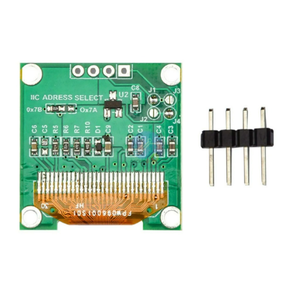 0.96 인치 OLED 모듈 IIC I2C 인터페이스 드라이버 128x64 해상도 흰색 디스플레이 [OPEN-ZTI44-02]