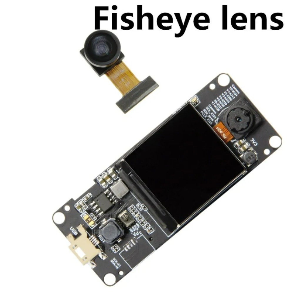 TTGO T-Camera Plus CH9102F Q294 어안 렌즈 와이파이 카메라 모듈 MPU6050 확장팩 OV2640 [OPEN-ZTS15-05]
