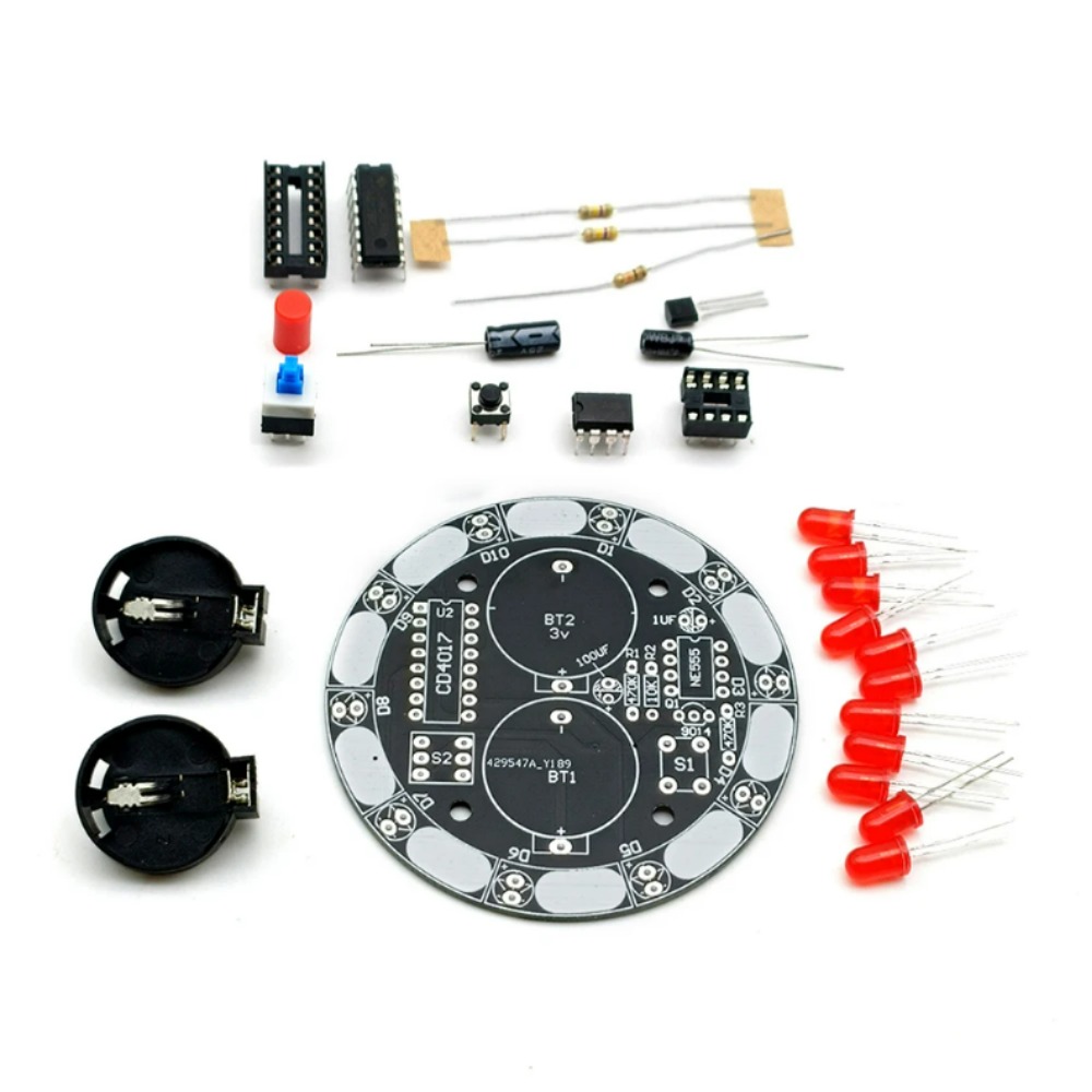 행운의 턴테이블 부품 NE555 CD4017 전자 DIY 생산 용접 부품 패키지 LED 워터 램프 복권 전자 키트 녹 다운 [DIY-320]