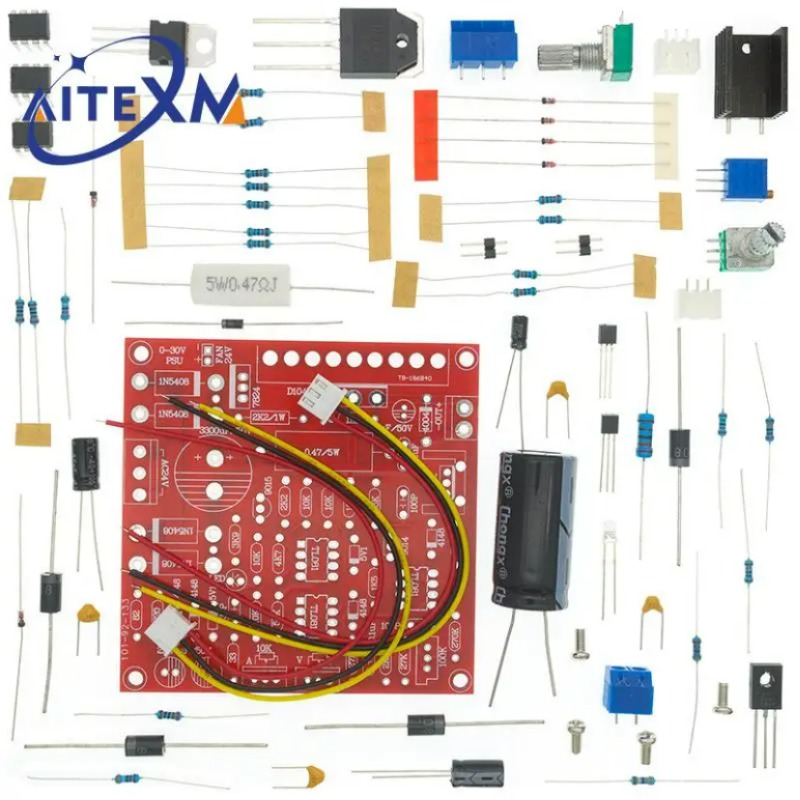 DC 조정 전원 공급 장치 연속 조정 가능한 전류 제한 보호 전압 조정기 세트 0-30V 2mA-3A DIY 키트 [DIY-316]