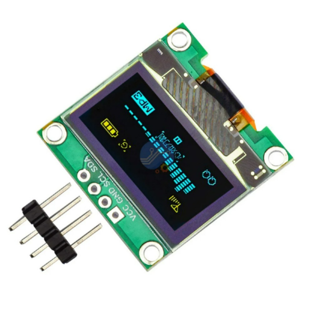 0.96 인치 OLED 모듈 IIC I2C 인터페이스 드라이버 128x64 해상도 흰색 노란색 및 파란색 디스플레이 [OPEN-ZTI44-09]