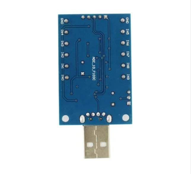 USB 10 채널 12 비트 AD 샘플링 데이터 수집 통신 모듈 STM32UART [OPEN-ZTC65-09]