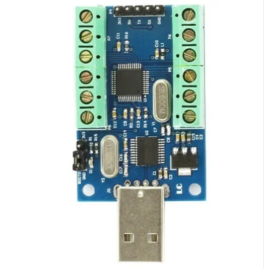USB 10 채널 12 비트 AD 샘플링 데이터 수집 통신 모듈 STM32UART [OPEN-ZTC65-09]