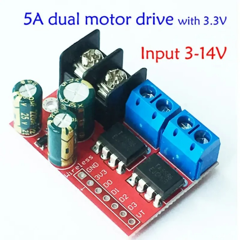 이중 DC 모터 드라이브 모듈 더블 H 브리지 L298N PWM 리모컨 전압 역속도 조절 보드 ZK-5AD 3V-14V [OPEN-ZTH82-72]