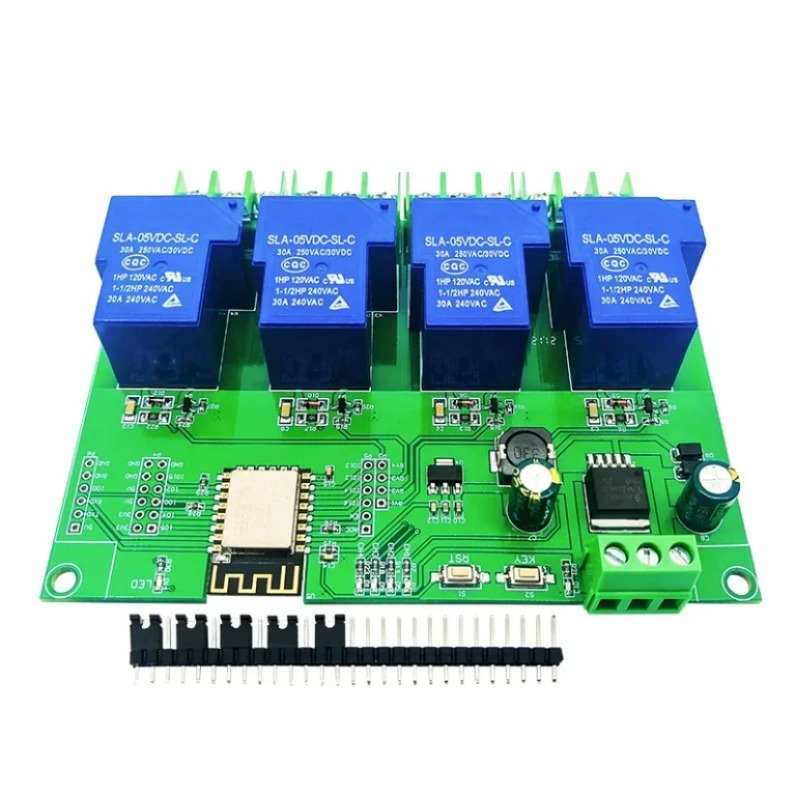와이파이 4 웨이 R 릴레이 모듈 ESP-12F 보드 4M 바이트 플래시 I/O UART 아두이노용 DC7-28V 5V 30A ESP8266 [OPEN-ZTF112-153]