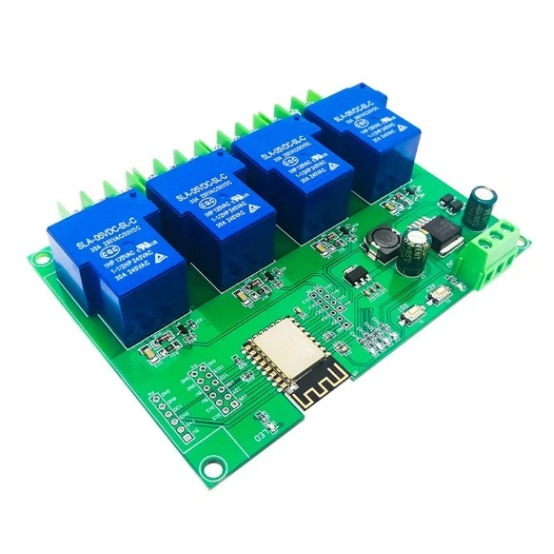 와이파이 4 웨이 R 릴레이 모듈 ESP-12F 보드 4M 바이트 플래시 I/O UART 아두이노용 DC7-28V 5V 30A ESP8266 [OPEN-ZTF112-153]