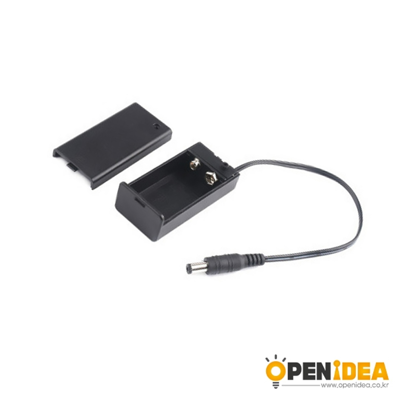 6F22 9V DC플러그 스위치 배터리홀더 [OPEN-AB02-001]