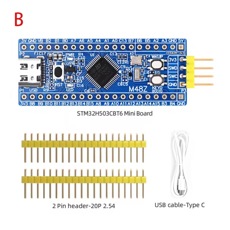 최소 시스템 개발 보드 영어 튜토리얼 README 설명 STM32H503CBT6 STM32F103C8T6 ARM STM32 [ALIENTEK-09]